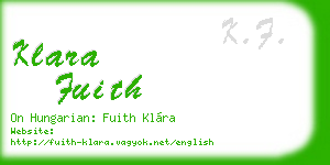 klara fuith business card